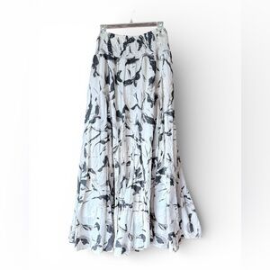 Long Elegant Legs Flowing Cotton Skirt Lined Elastic Waist, 18